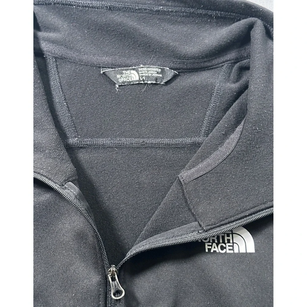 The North Face Mens Black Quarter Zip Pullover Fleece Jacket Size‎ Large
